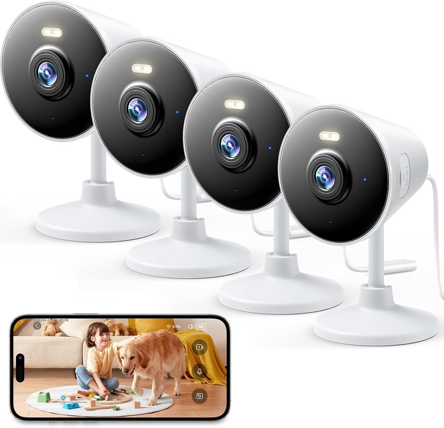 Cámara de seguridad para interiores y exteriores, cámaras WiFi 5G y...