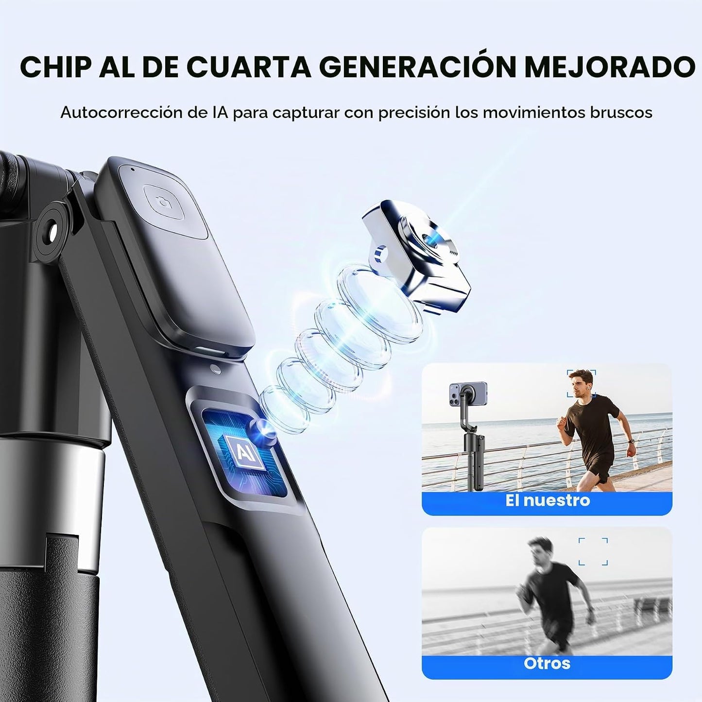 Trípode magnético de seguimiento facial, trípode Magsafe de 70.9 pu...