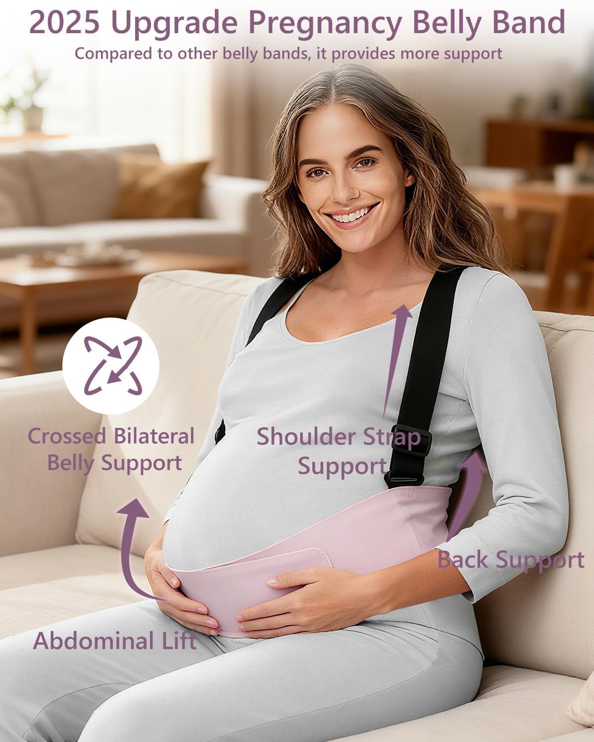 Momfree Bandas para el vientre para mujeres embarazadas, cinturón d...