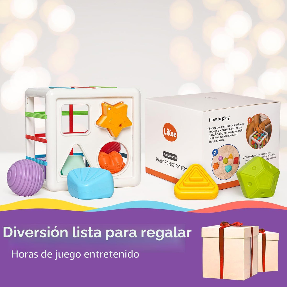 LiKee Juguetes Montessori para niños de 1 año y más, clasificador d...