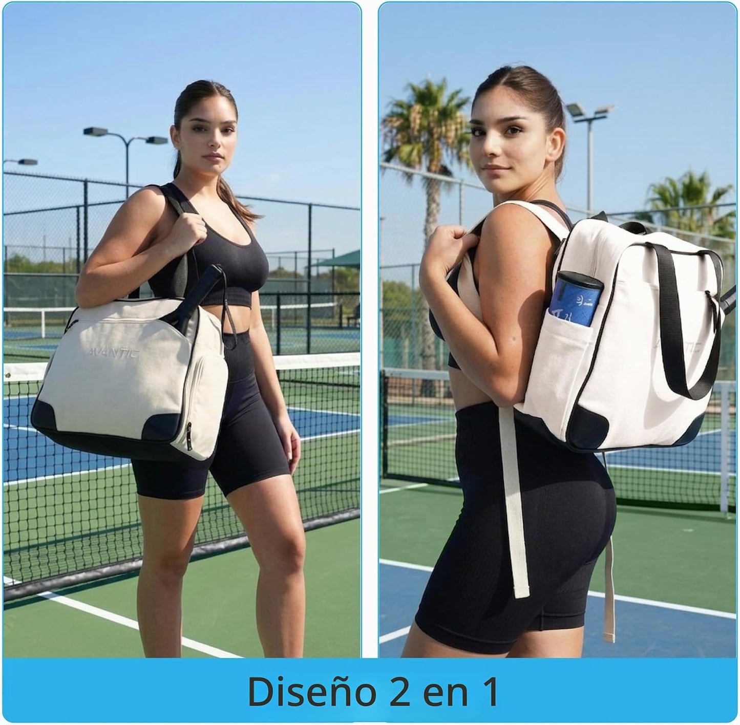 Avantic Bolsa de Padel 2 en 1 Mochila y Tote con Bolsillo Delantero...