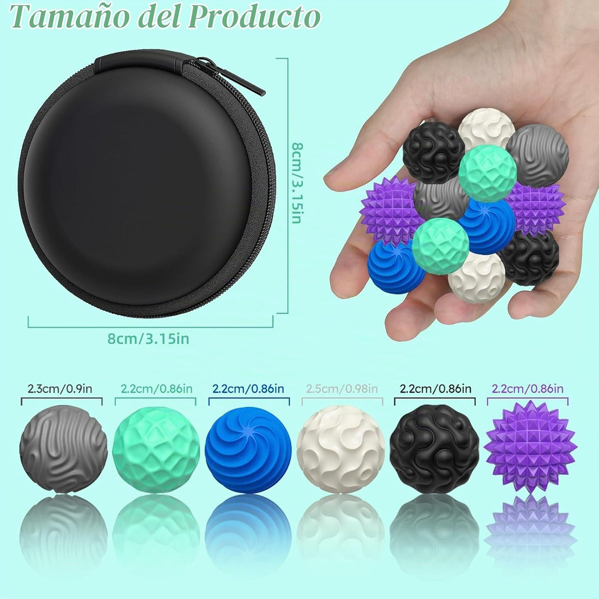 Bolas magnéticas de silicona, juguetes antiestrés para adultos y ad...