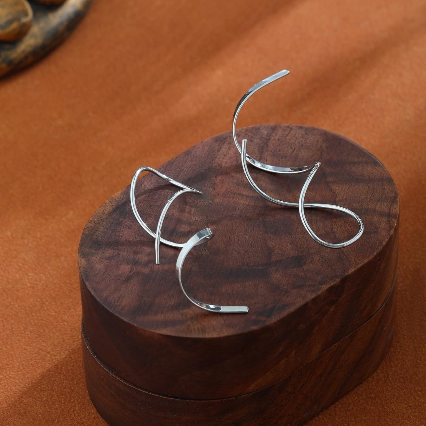 Bvuem Aretes Colgantes Chapados en Oro de 14K\/Plata de Ley, Joyerí...