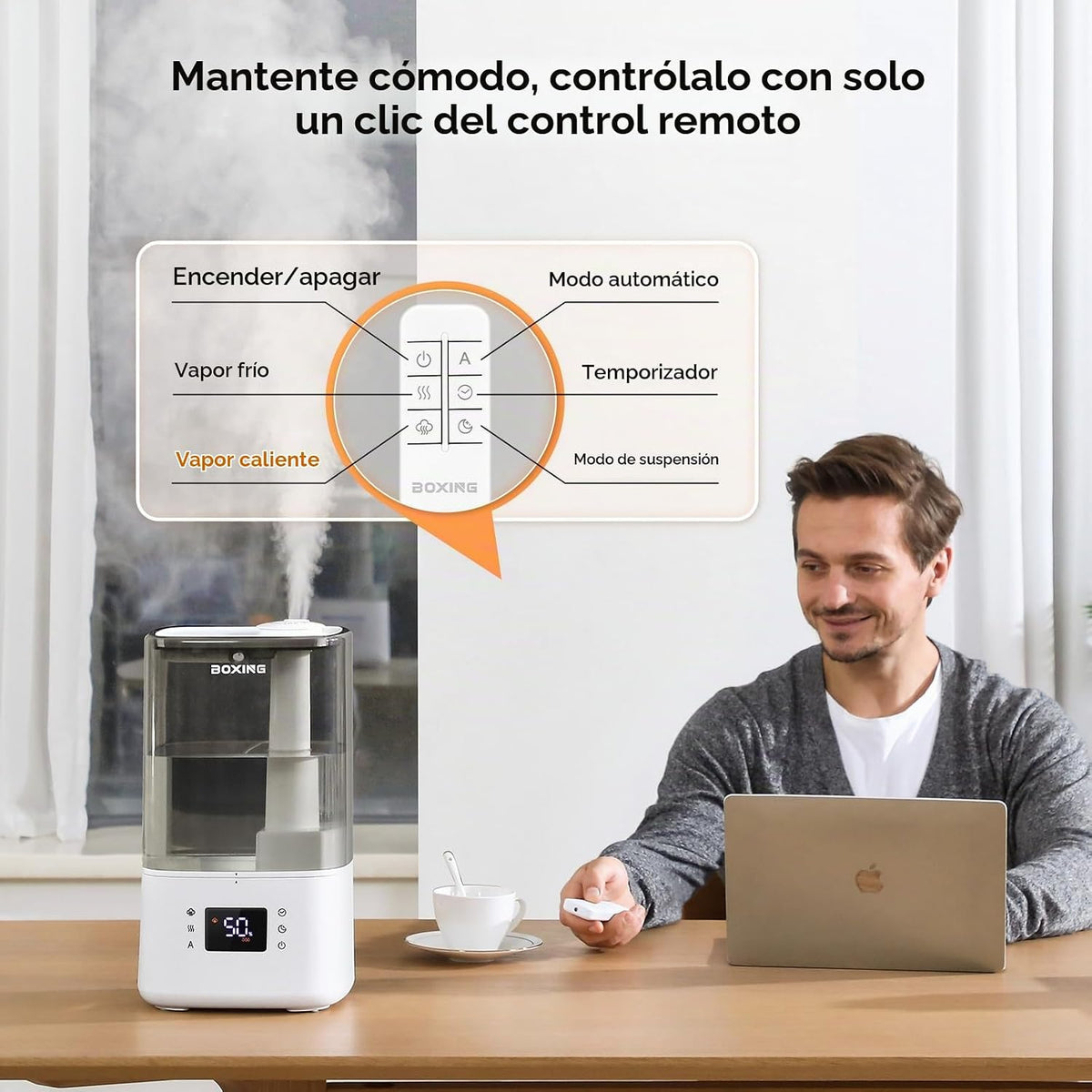 BOXING - Humidificadores de niebla cálida y fría de 6L para dormito...