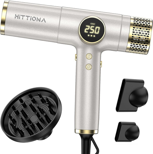 Secador de pelo de viaje de doble voltaje, secador iónico de 2000 W...