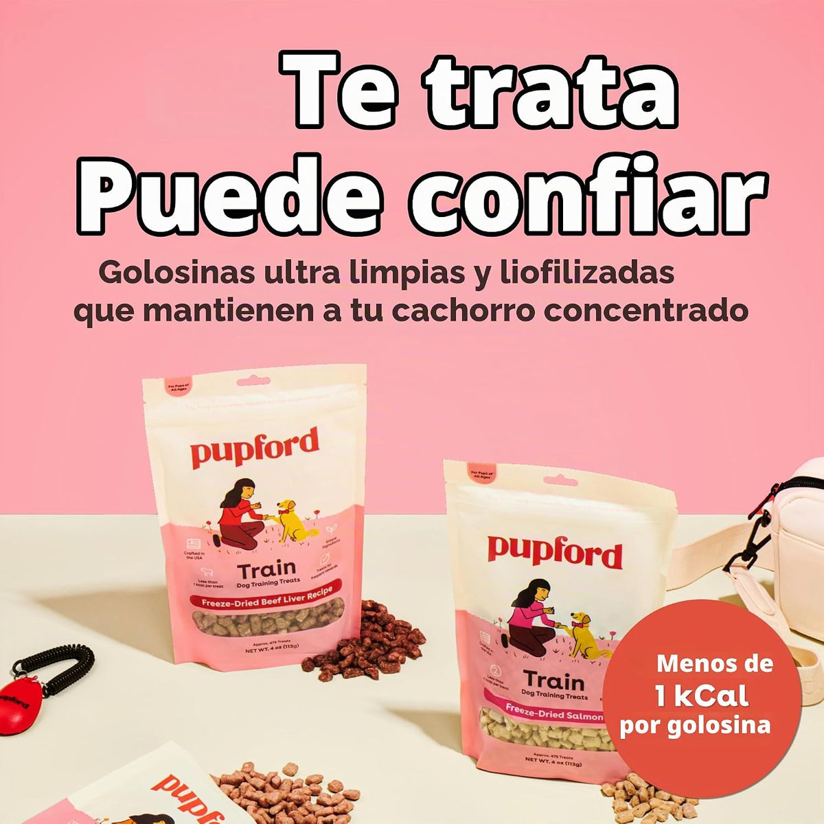 Pupford Golosinas de entrenamiento liofilizadas para perros y cacho...