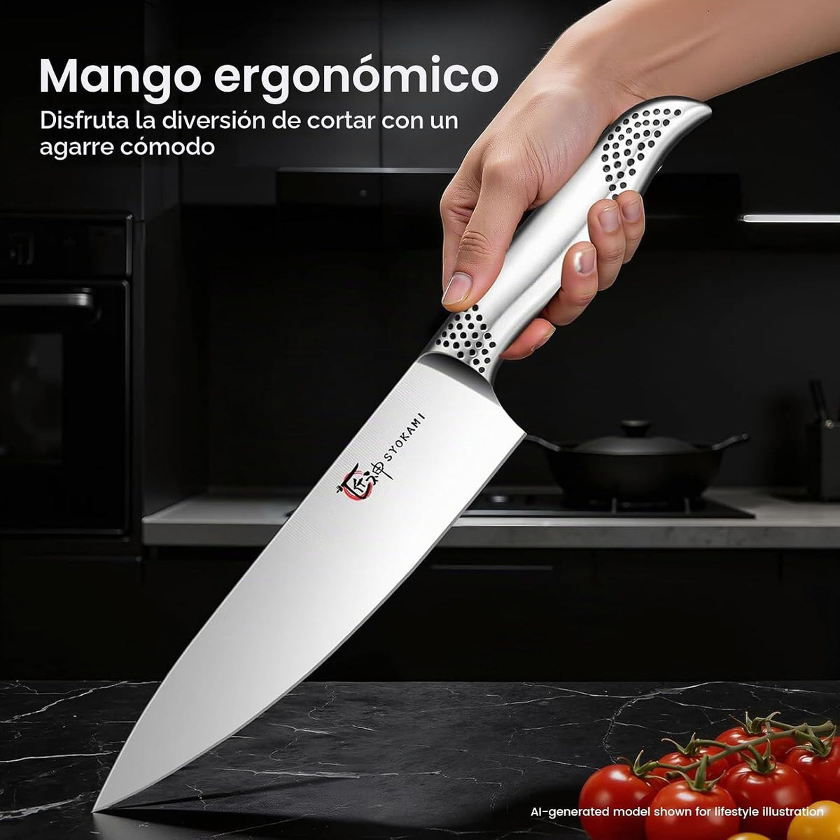 SYOKAMI 2026 Juego de cuchillos de cocina japoneses mejorados con b...
