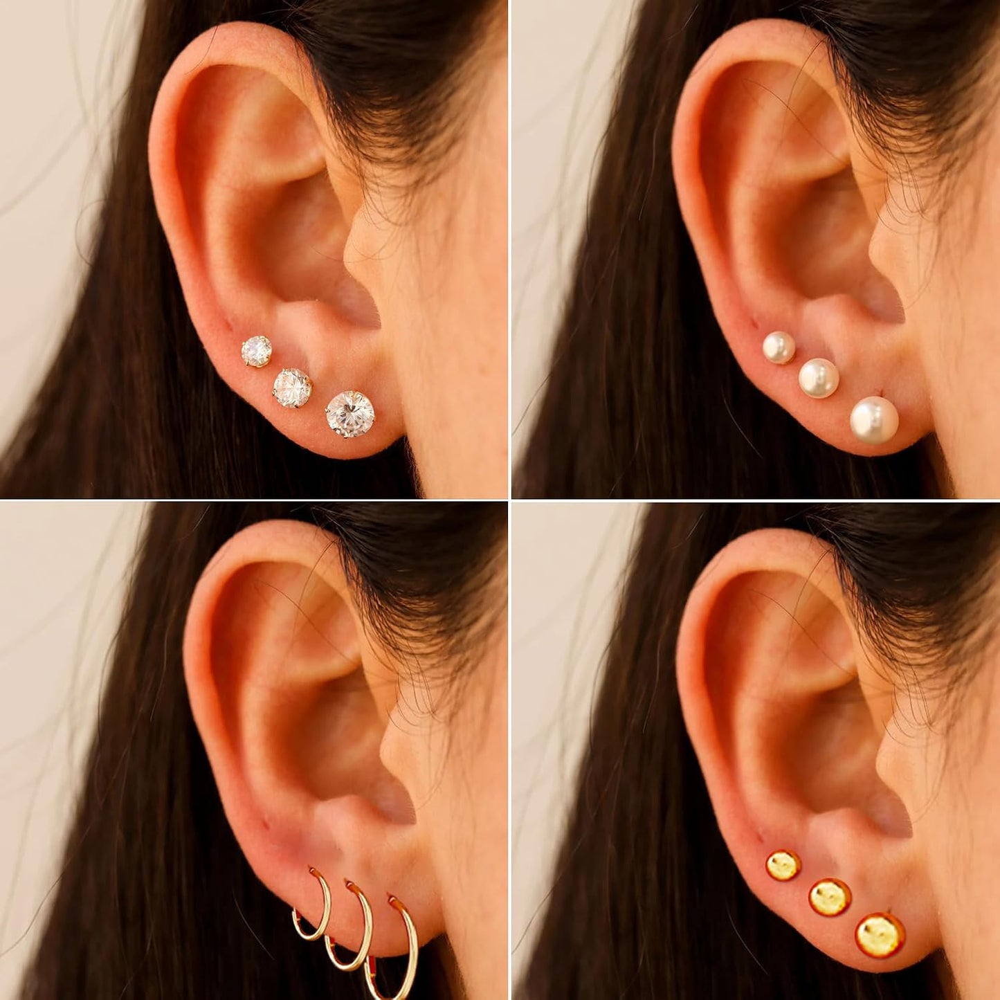 FAXHION Juego de joyas de oro para mujer, 68 piezas, con 7 collares...