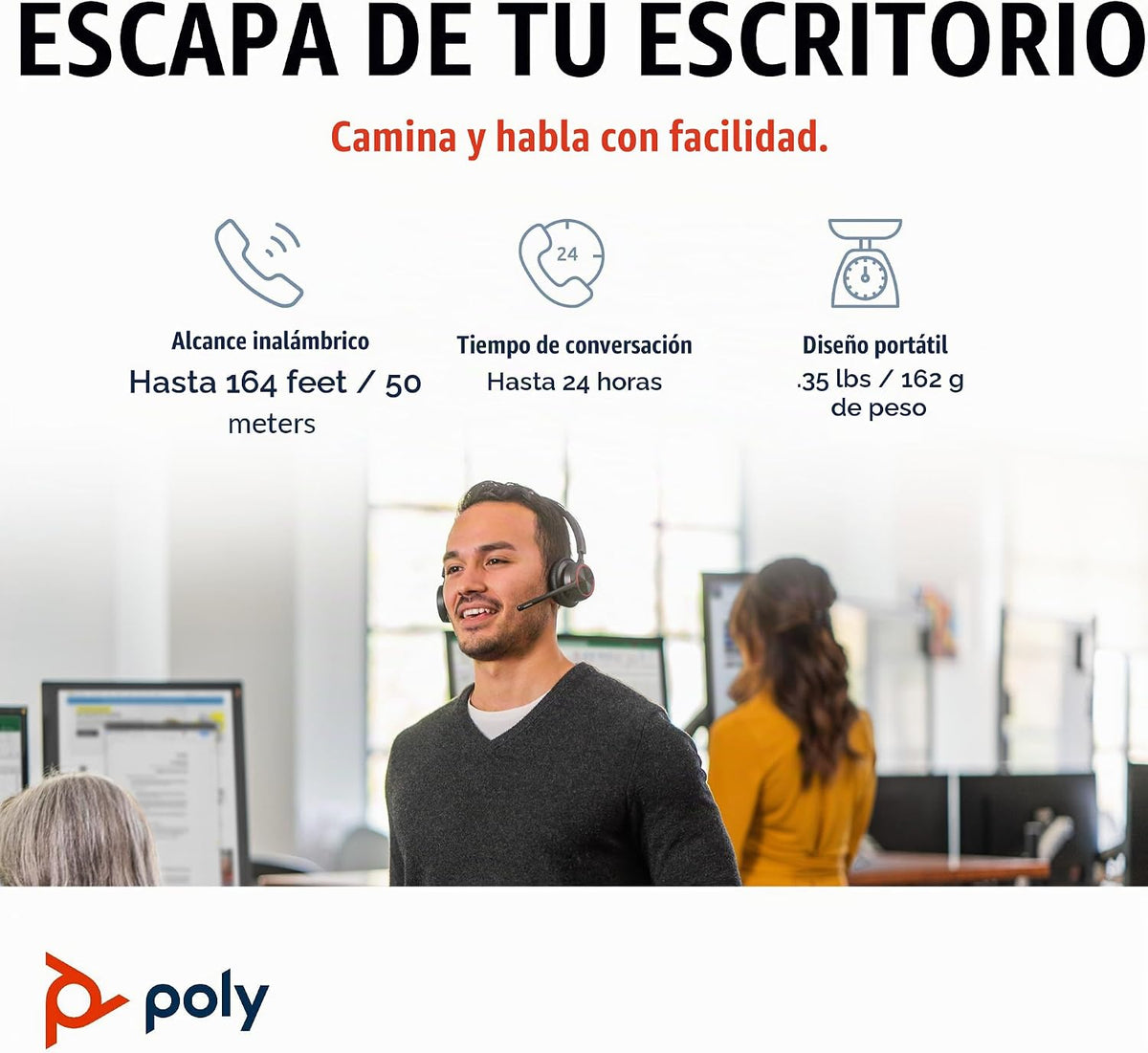 Poly Voyager 4320 UC Auriculares inalámbricos (Plantronics) - Auric...