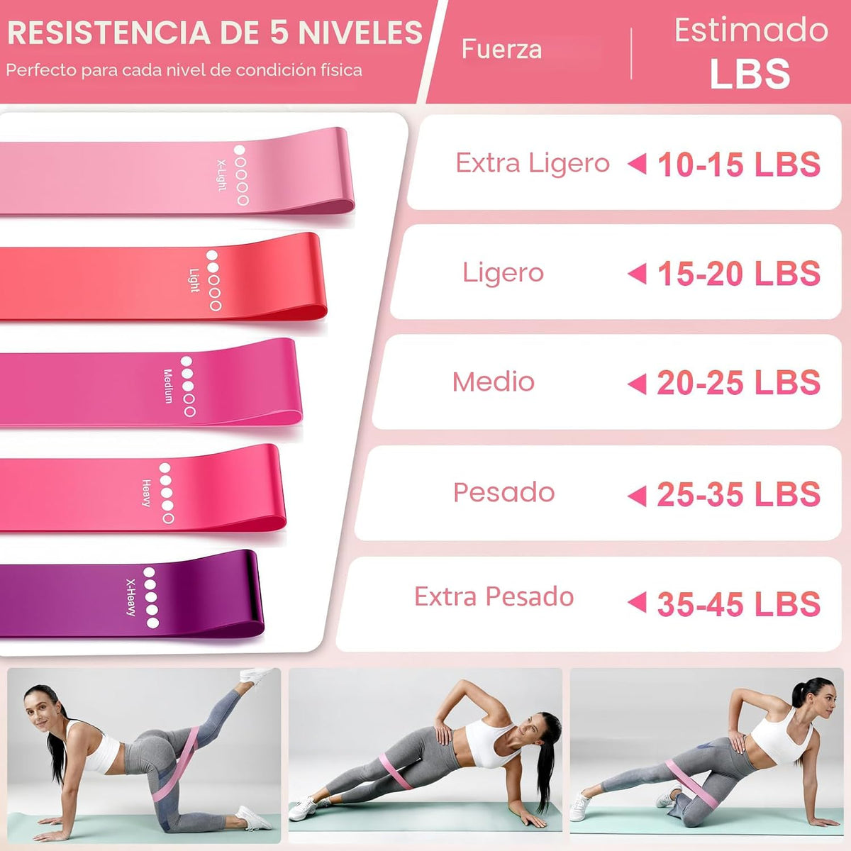 Kit de Pilates para el Hogar para Mujeres - Set de 14 Piezas de Equ...
