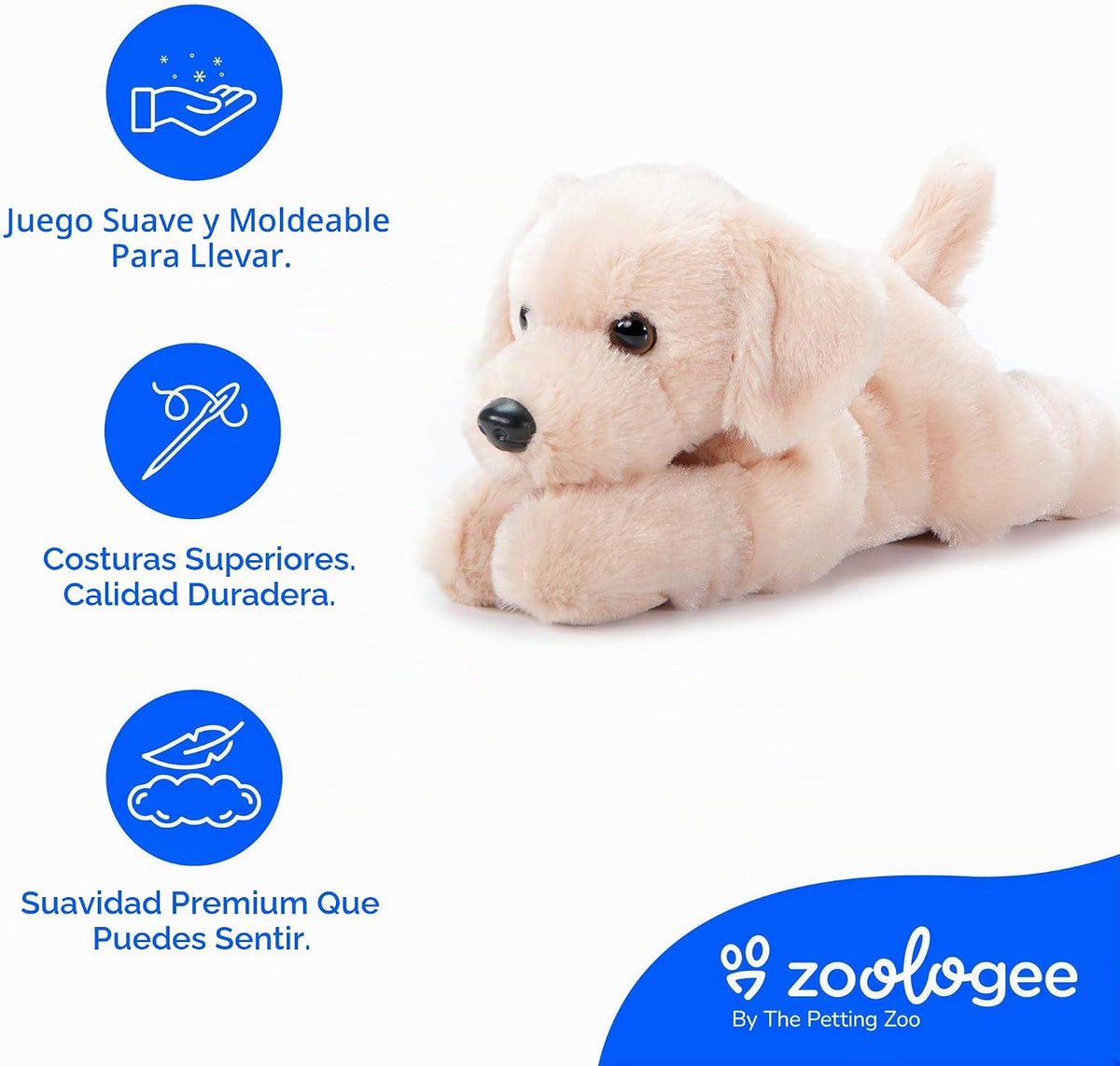 The Petting Zoo Peluche de perro Labrador amarillo, regalos para ni...