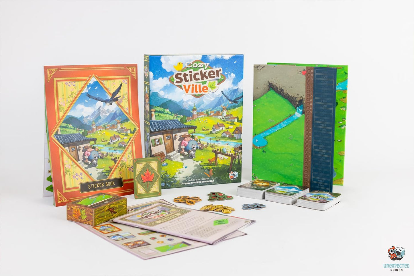 Asmodee Cosy Stickerville Juego de mesa | Juego de estrategia narra...