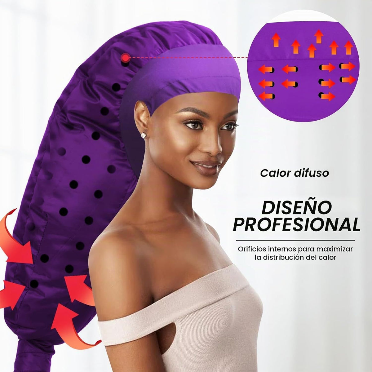 Accesorio de Capucha para Secador de Pelo TEPENAR: Capucha de Secad...