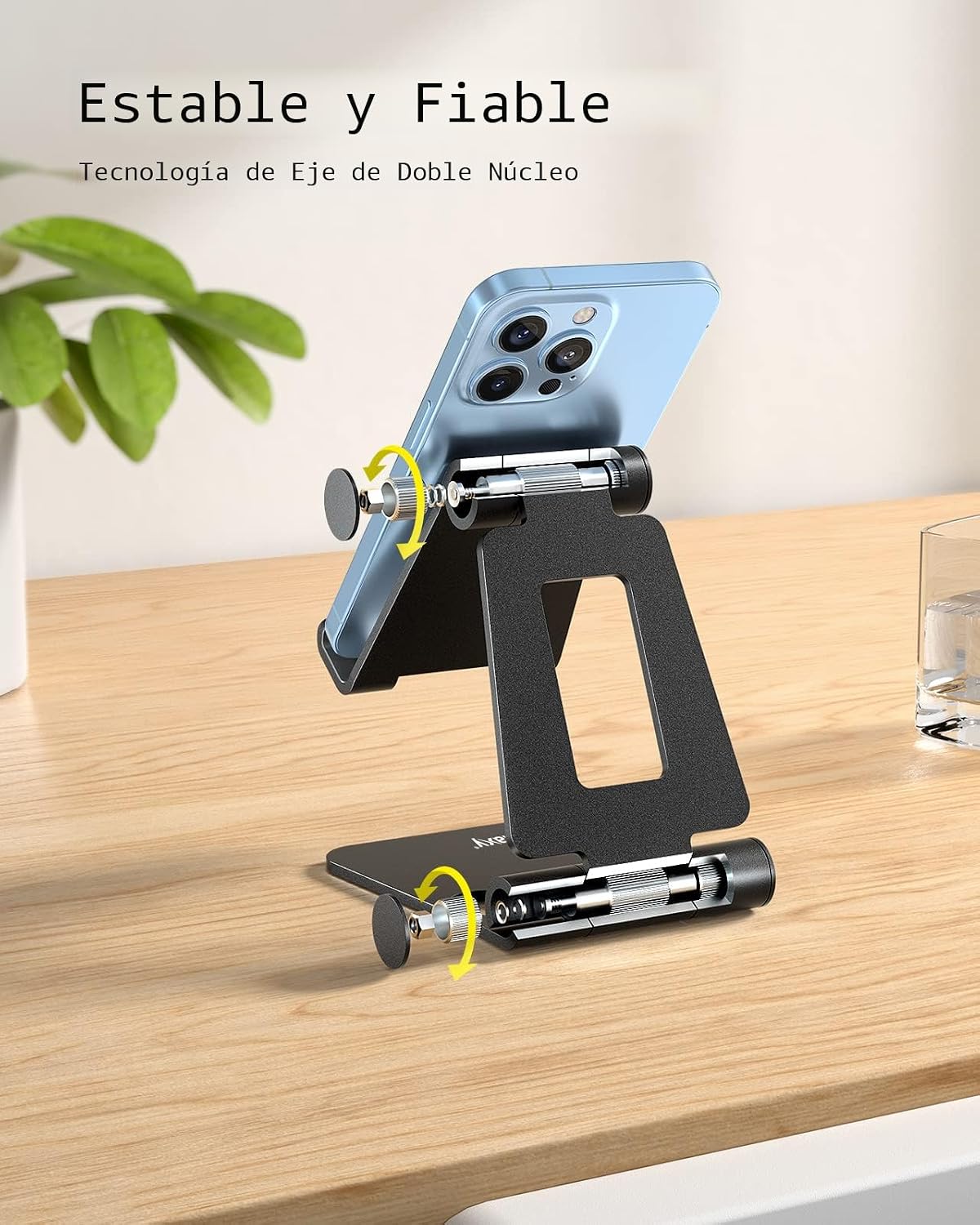 Nulaxy Soporte plegable doble para teléfono celular, totalmente aju...
