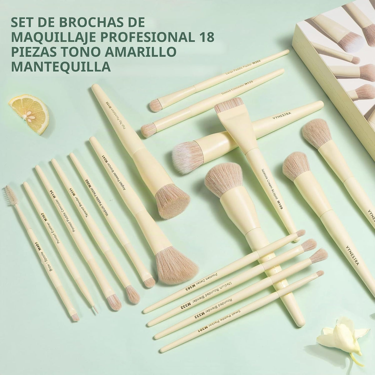 Juego de brochas Vynestra Buttery Blends Juego de brochas de maquil...