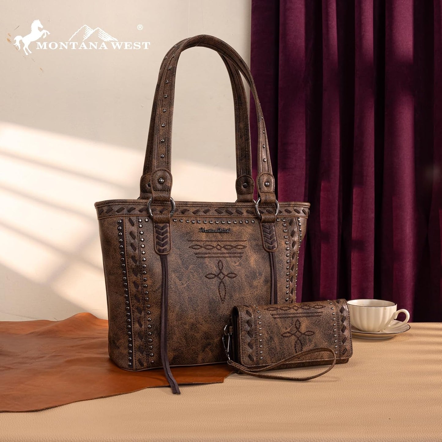 Montana West - Bolso tote de colección espiritual estilo western pa...