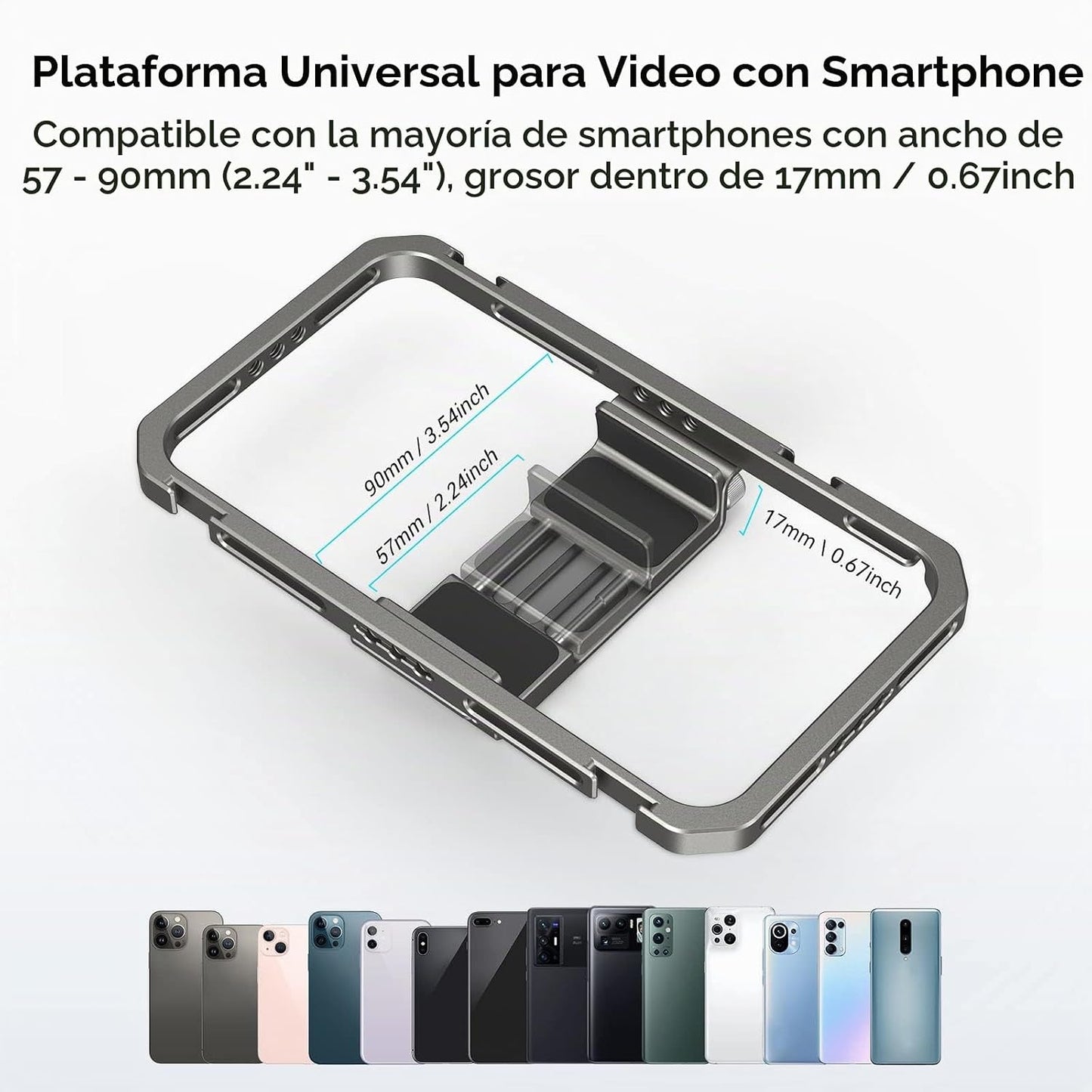 SmallRig Plataforma de video universal para teléfono inteligente pa...