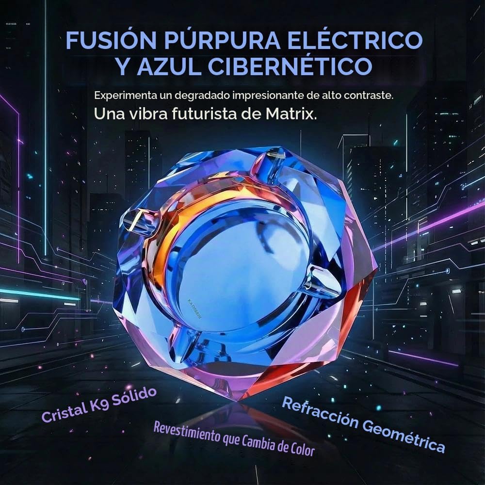 Kaforise Cenicero K9 de cristal pesado para cigarrillos \u2013 Ceni...