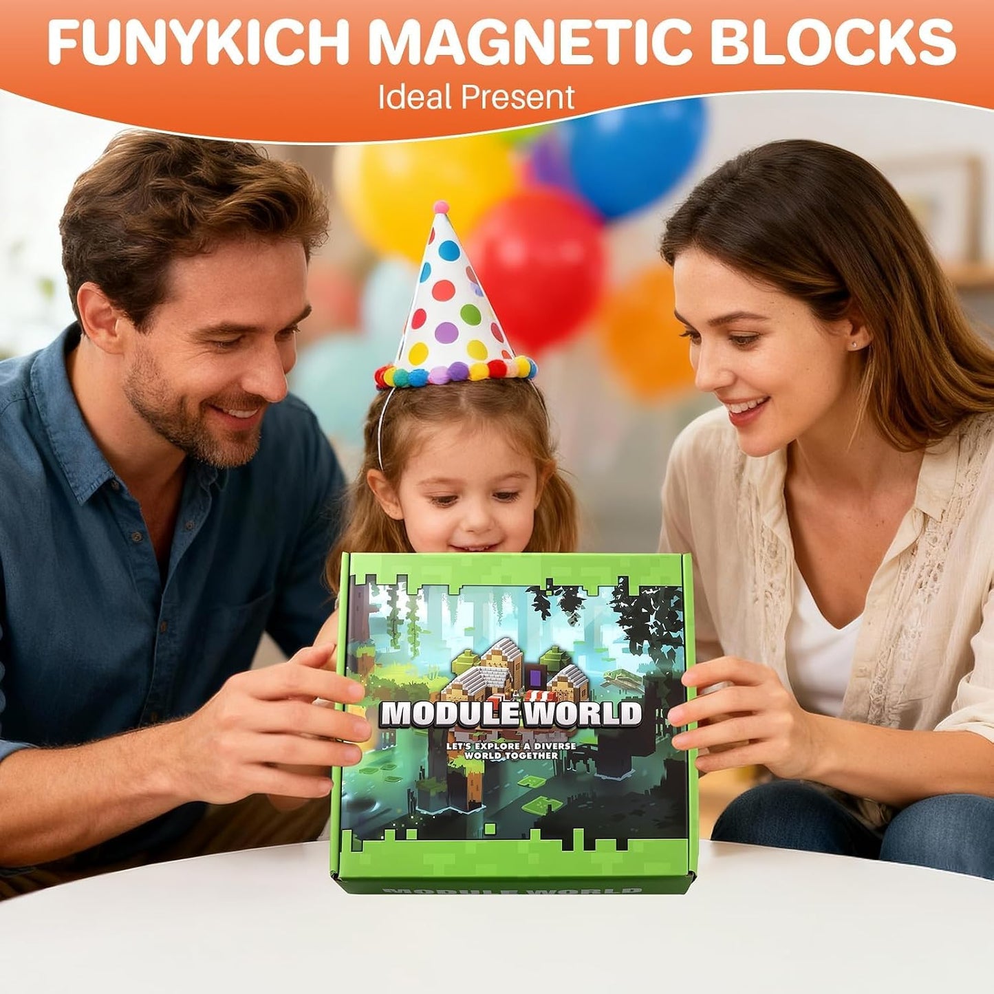 FUNYKICH 470 bloques magnéticos para niños, juego de cubo de constr...