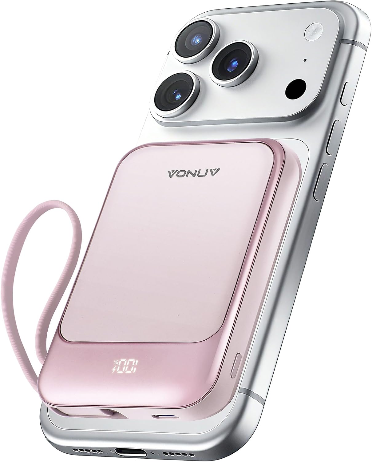 VONUV Banco de energía magnético de 10000mAh, cargador portátil ina...