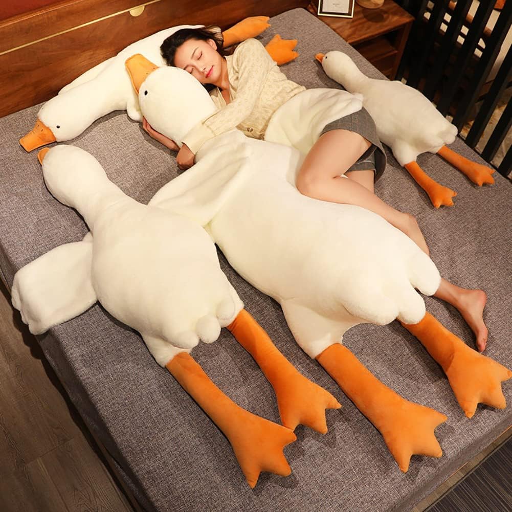 Almohada gigante de felpa de ganso blanco de 20 pulgadas, suave alm...