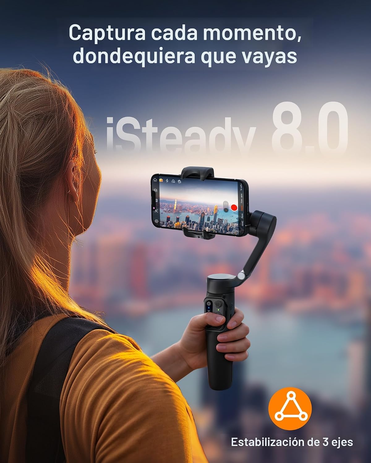 Estabilizador de cardán iSteady X3 SE Plus de hohem para iPhone, ca...