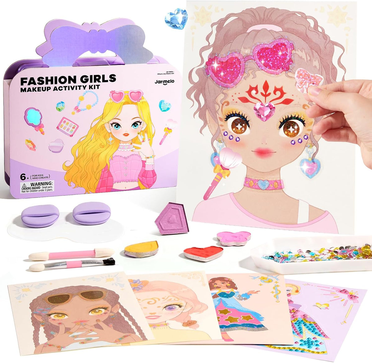 Jar Melo Libros de actividades de maquillaje para niñas de 4 a 8 añ...