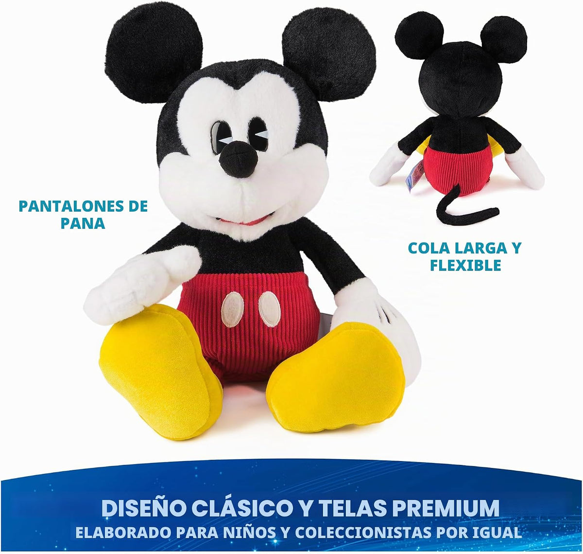 GUND Disney - Peluche clásico oficial de Mickey Mouse de Mickey y s...