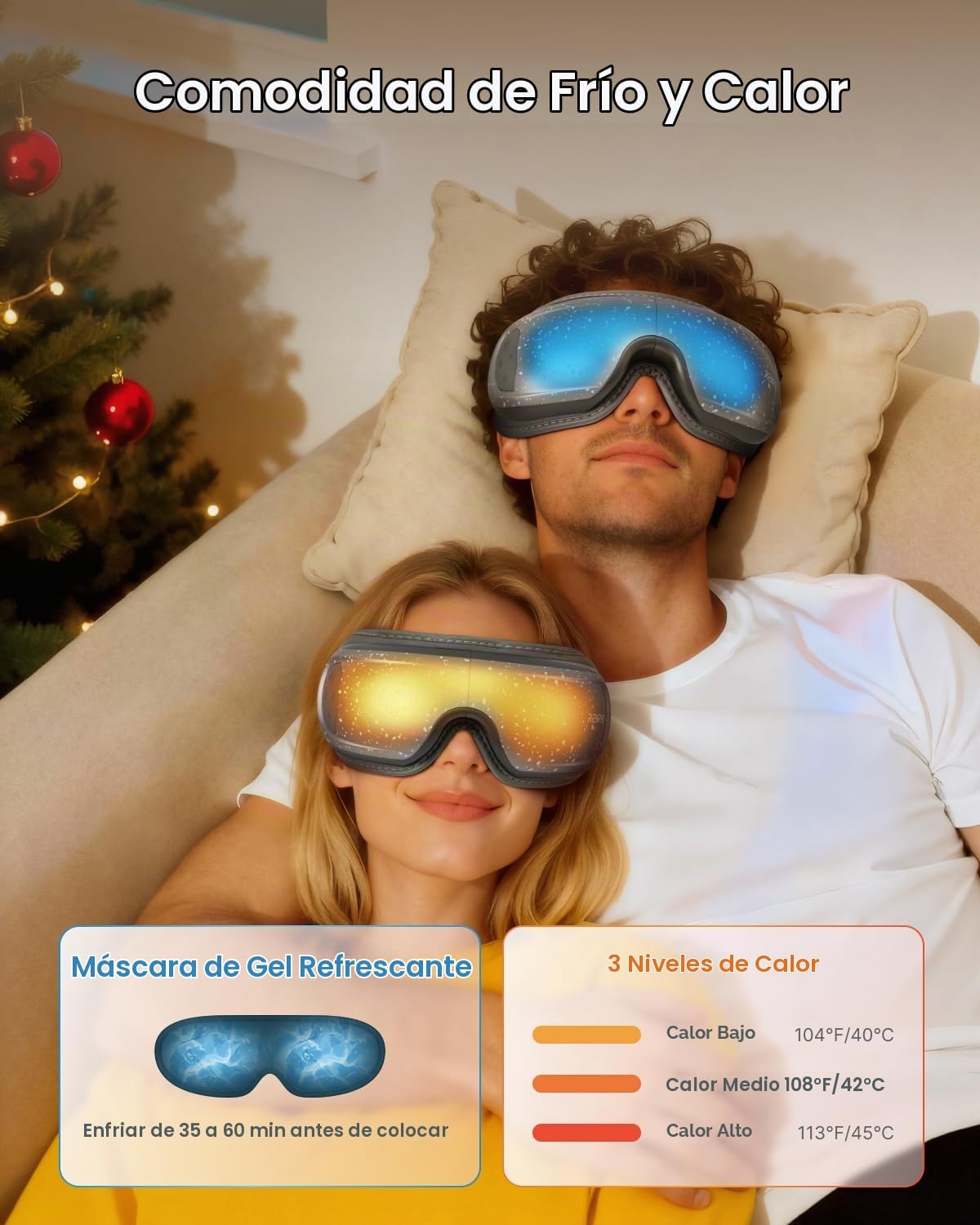 RENPHO Masajeador de ojos de edición limitada de Navidad con calor...