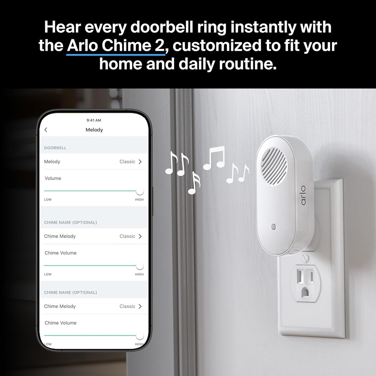 Paquete de timbre Arlo Video Doorbell 2K + Chime 2 (2ª generación,...