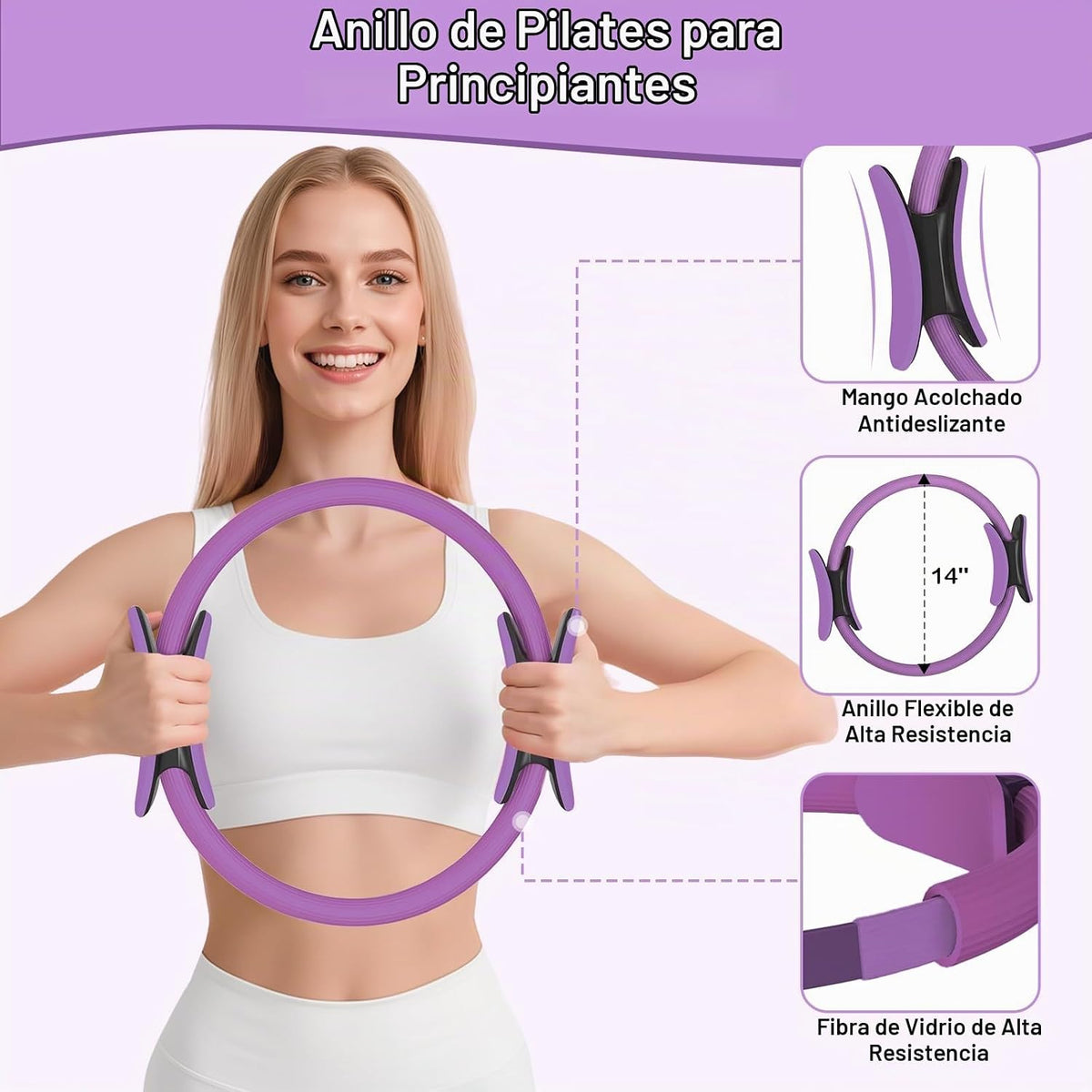 Hoedia Kit de Pilates de 17 Piezas para Mujeres, Equipo de Pilates...