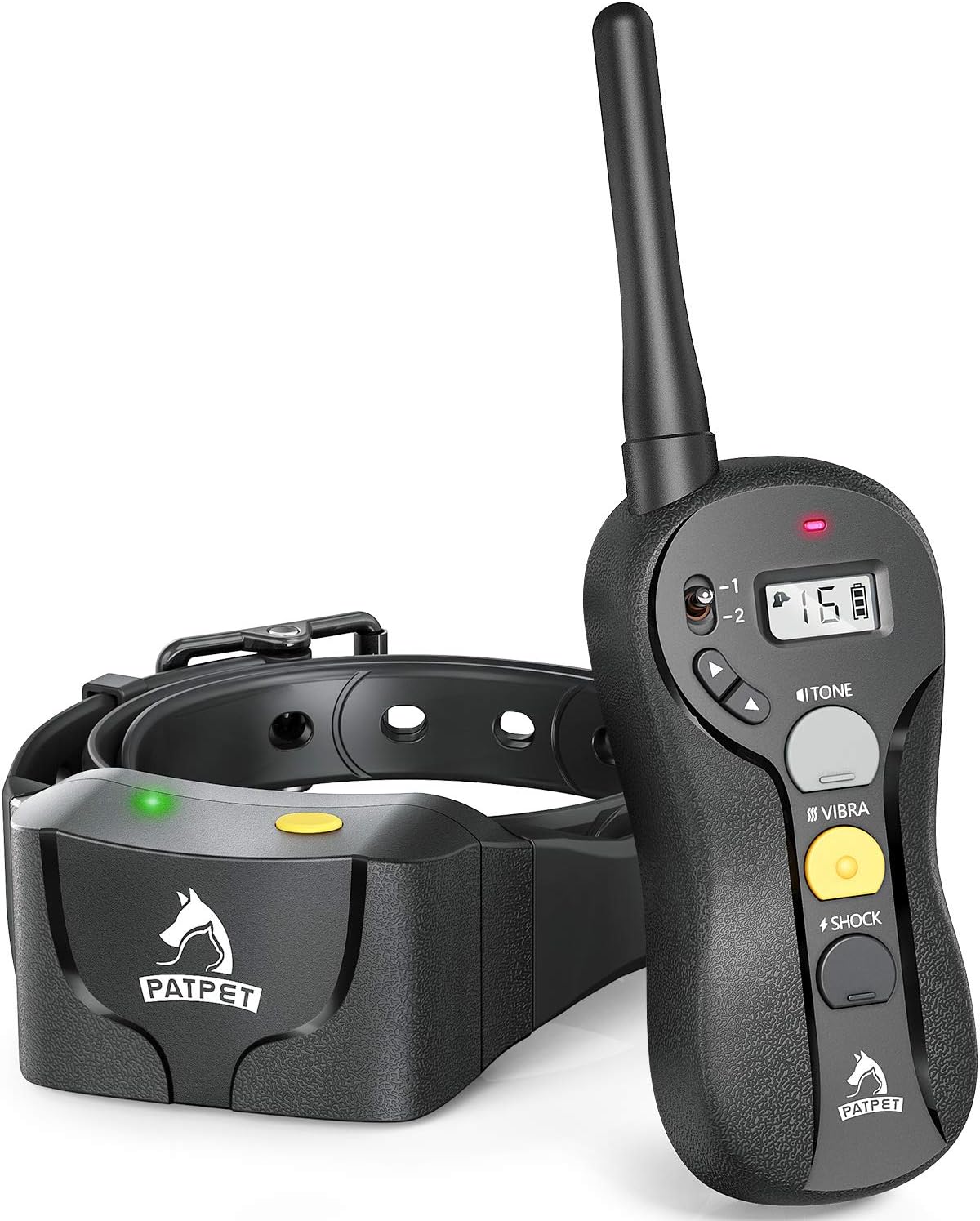 PATPET Collar de entrenamiento para perros grandes \u2013 IPX7 impe...