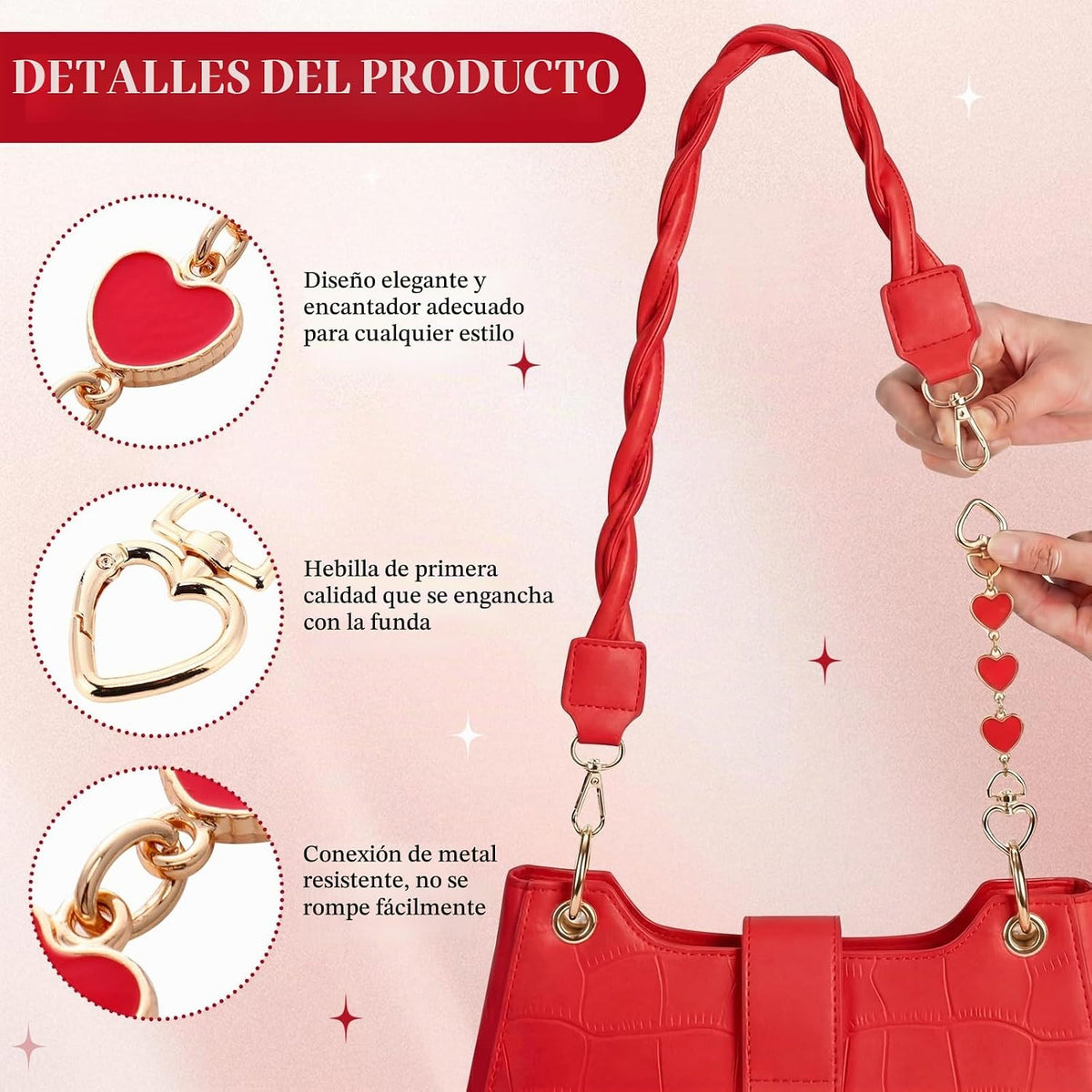 Sylixonae Juego de 7 piezas de accesorios para monedero con extenso...
