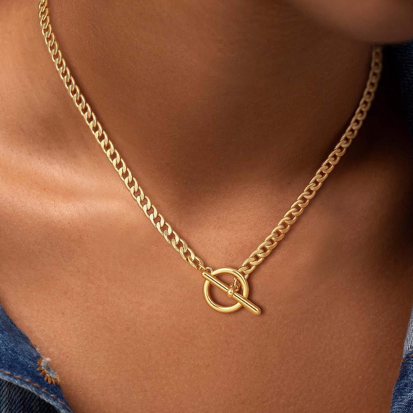 Carffordo - Collares chapados en oro para mujer, delicados collares...
