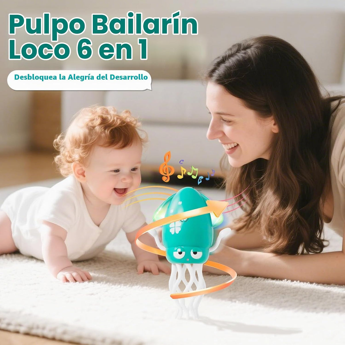 Juguetes para Bebés de Pulpo Bailarín, Juguete de Calamar Gateador...