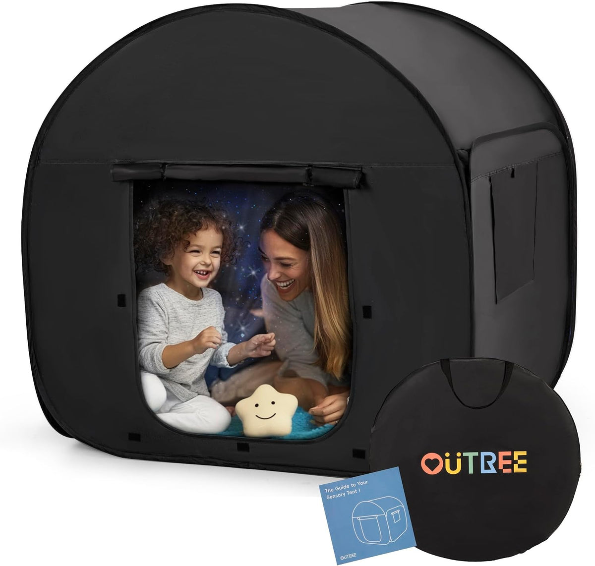 OUTREE Tienda de campaña sensorial de 47 x 47 x 47 pulgadas, impres...