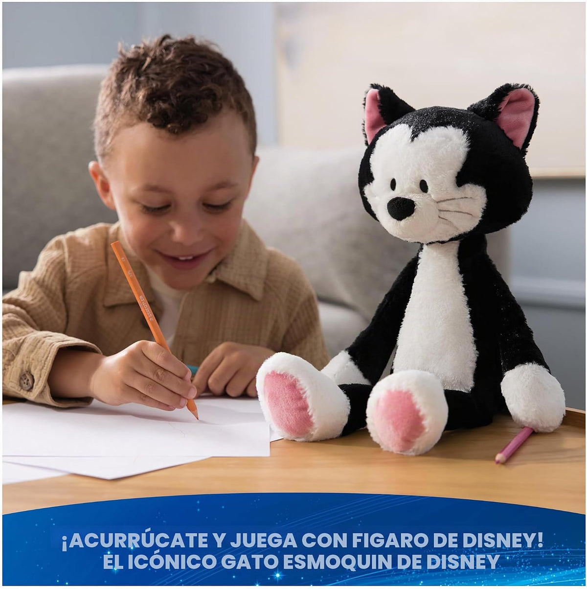 GUND Disney Oficial Figaro de Peluche, Pinocho, Gato de Peluche de...