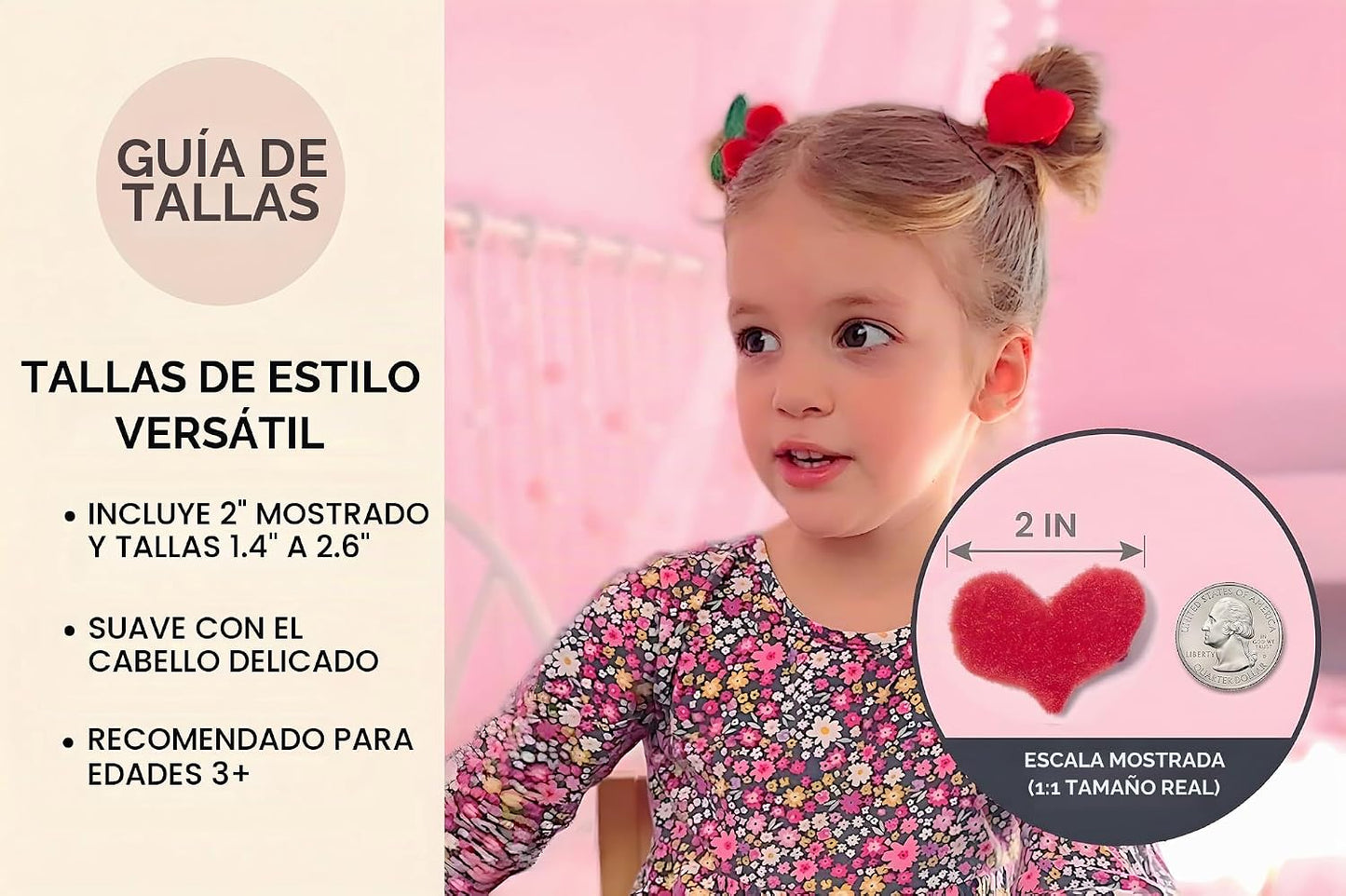 Pinzas para el cabello para niñas, 16 lazos antideslizantes y pasad...