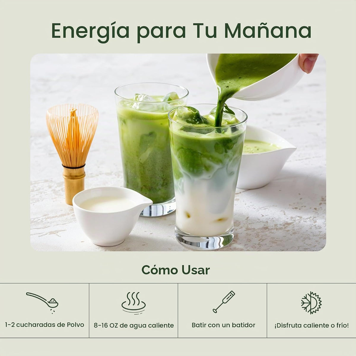 Polvo de Latte de Matcha Beauty de Kroma, 17g, 7 Porciones \u2013 T...