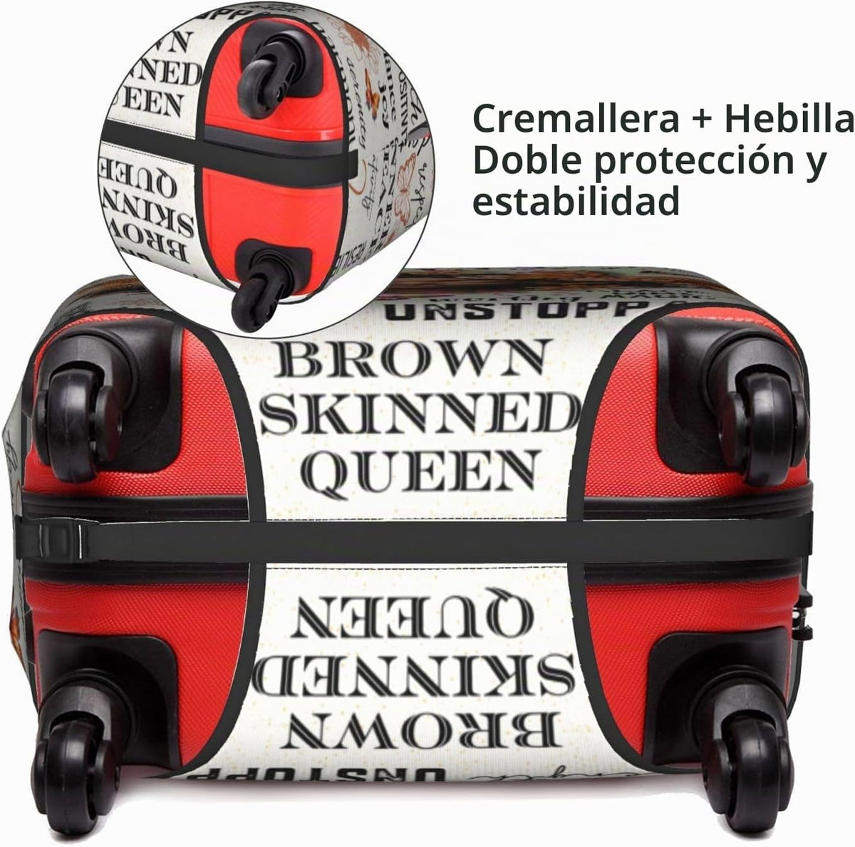Hepmant Protector de maleta de viaje para mujer afroamericana, elás...