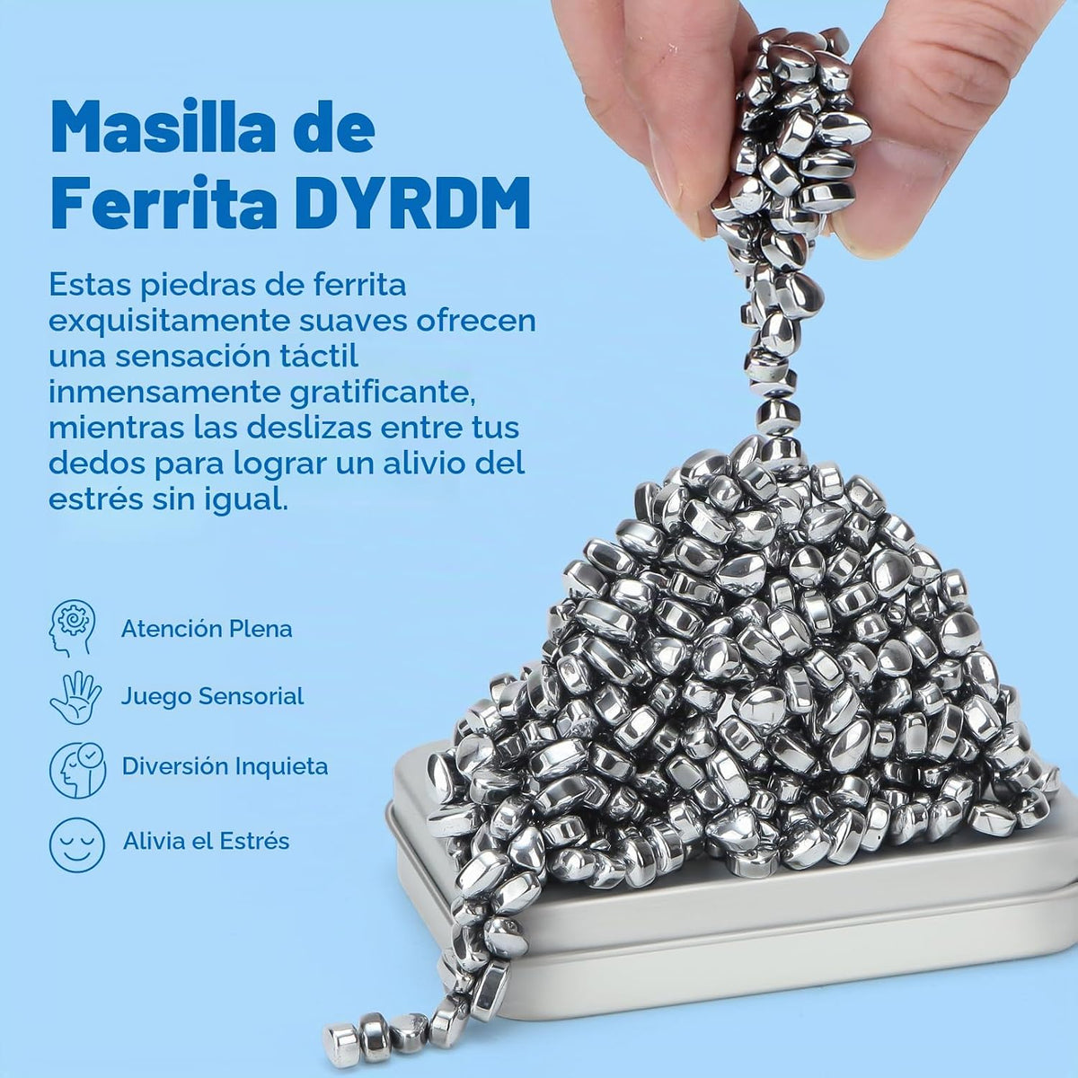 DYRDM Masilla de ferrita 300+ plata, accesorio de escritorio para a...