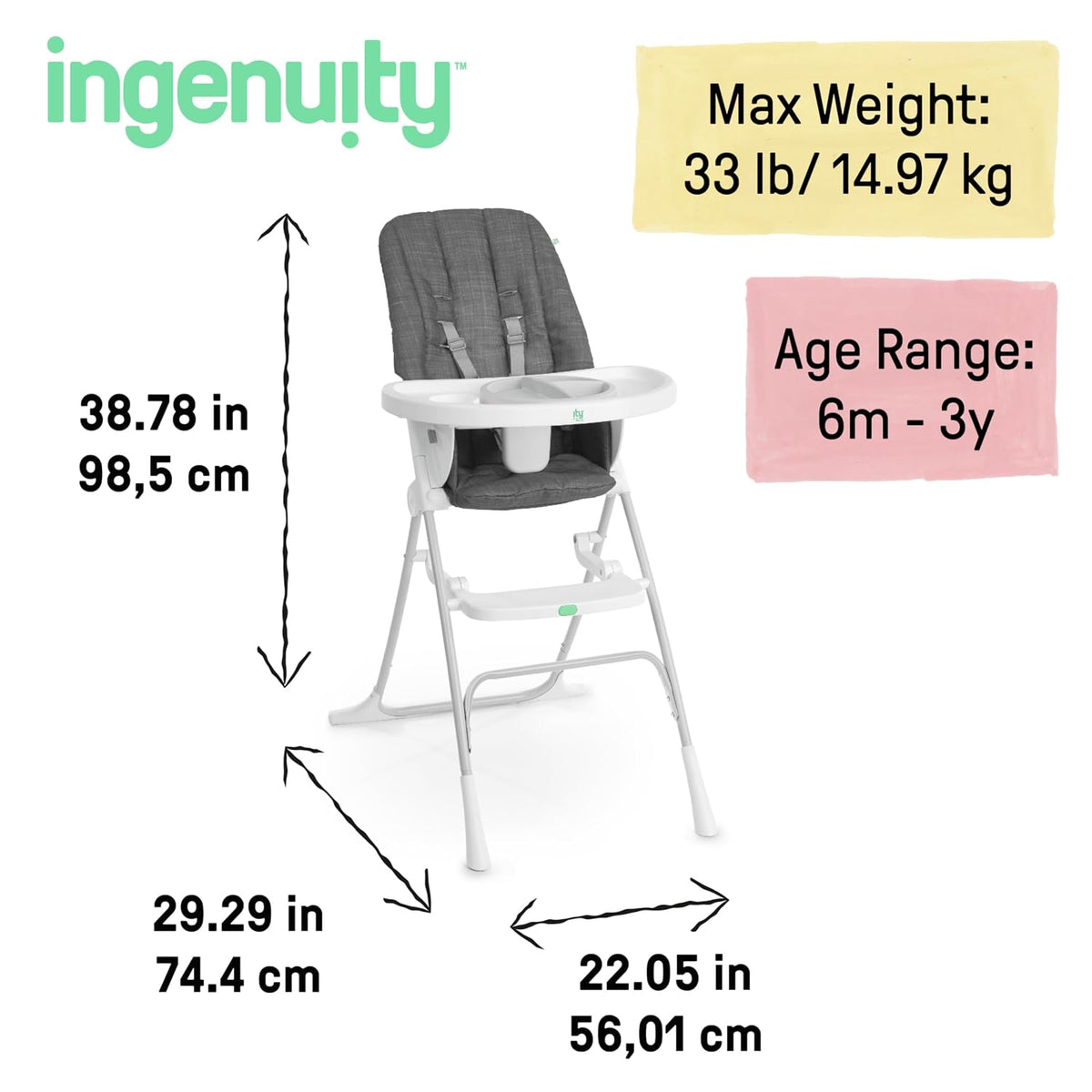 Ingenuity: Trona compacta plegable Sun Valley de Ingenuity, placa s...