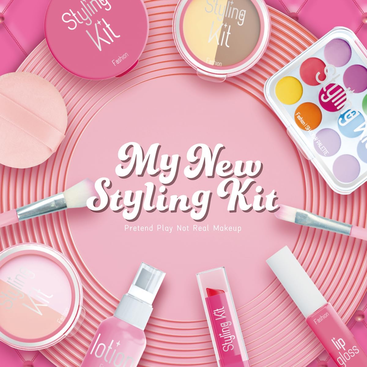 Kits de maquillaje falso para niñas de 3, 4, 5 años, juguetes de ma...