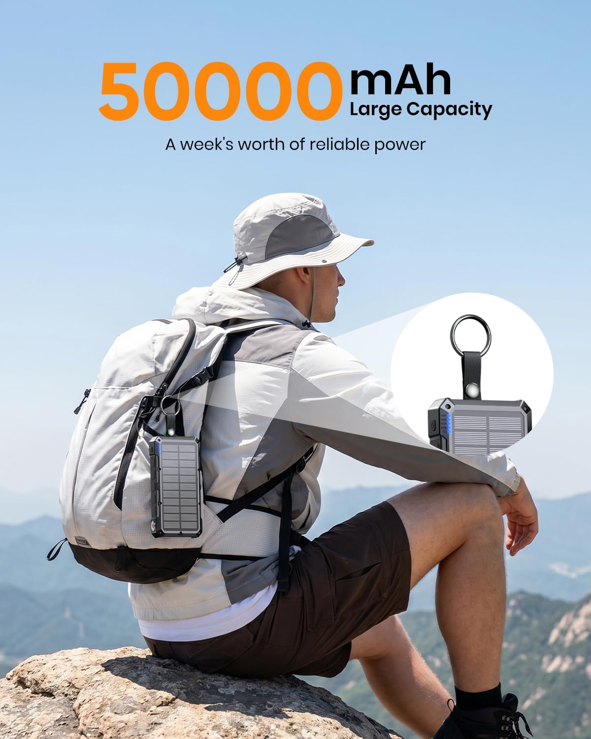 SOARAISE 50000mAh 22.5W Cargador portátil inalámbrico del banco de...