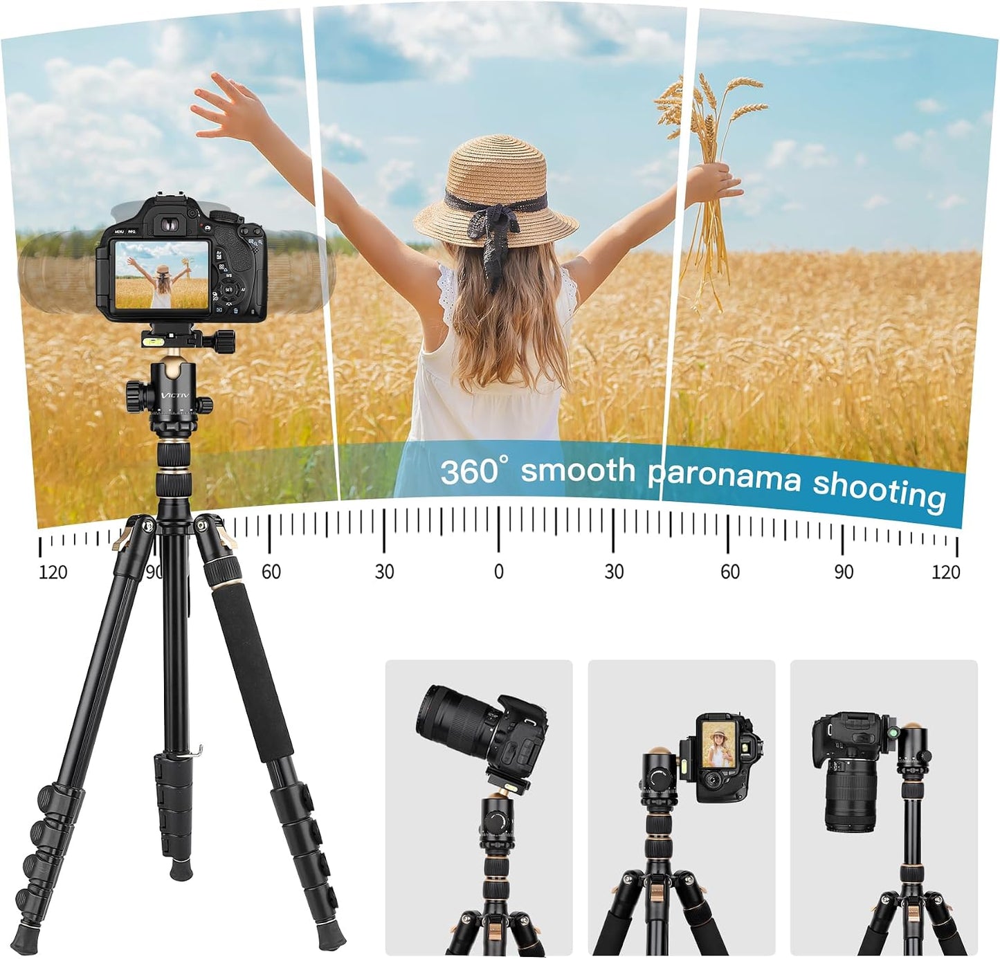 Trípode DSLR Profesional para Fotografía - Alto, Ligero y Resistent...