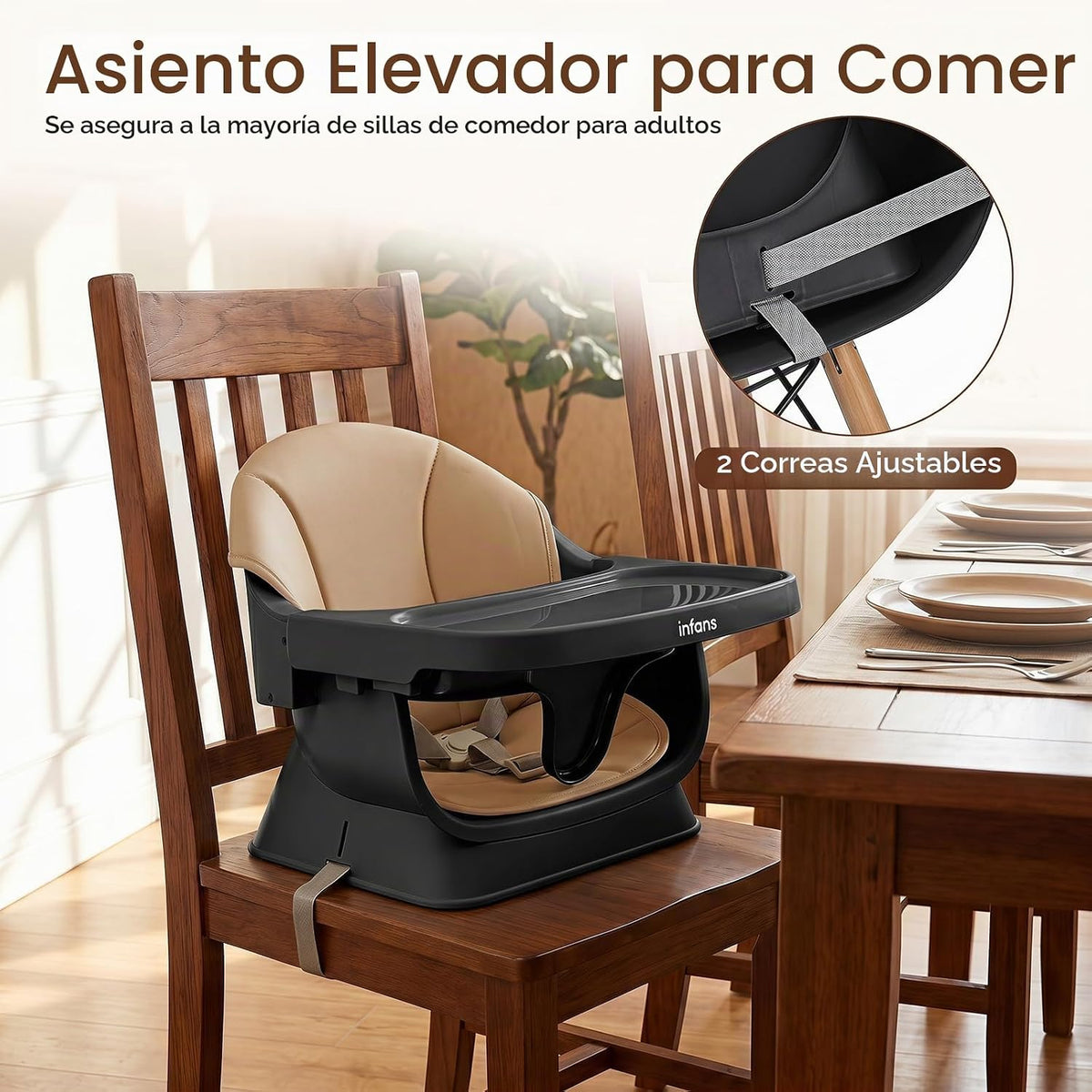 INFANS Silla alta para bebé, silla alta convertible 9 en 1 para beb...