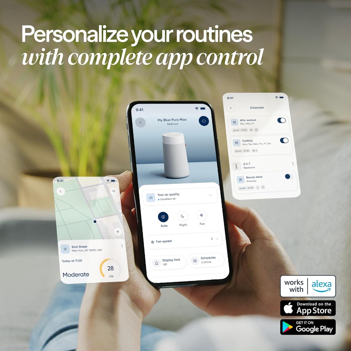 BLUEAIR Purificadores de aire para habitaciones medianas, dormitori...