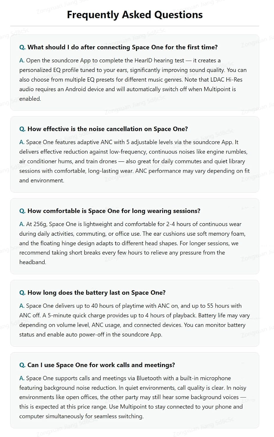 Soundcore by Anker, Space One, auriculares con cancelación activa d...
