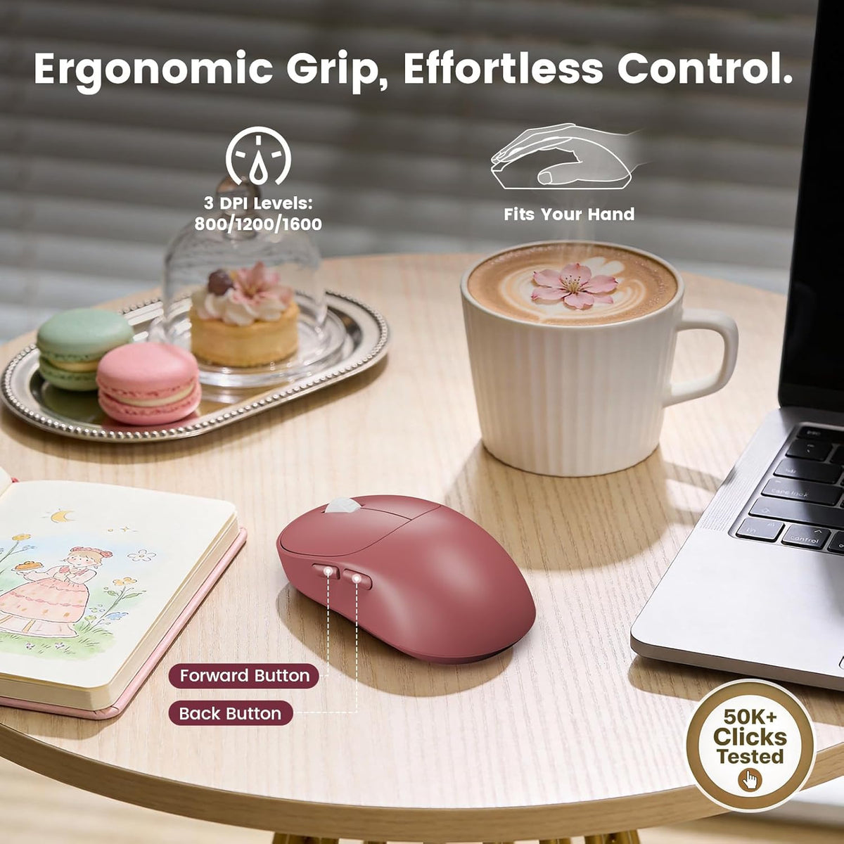 Combo de teclado y mouse inalámbricos, reposamuñecas magnético suav...