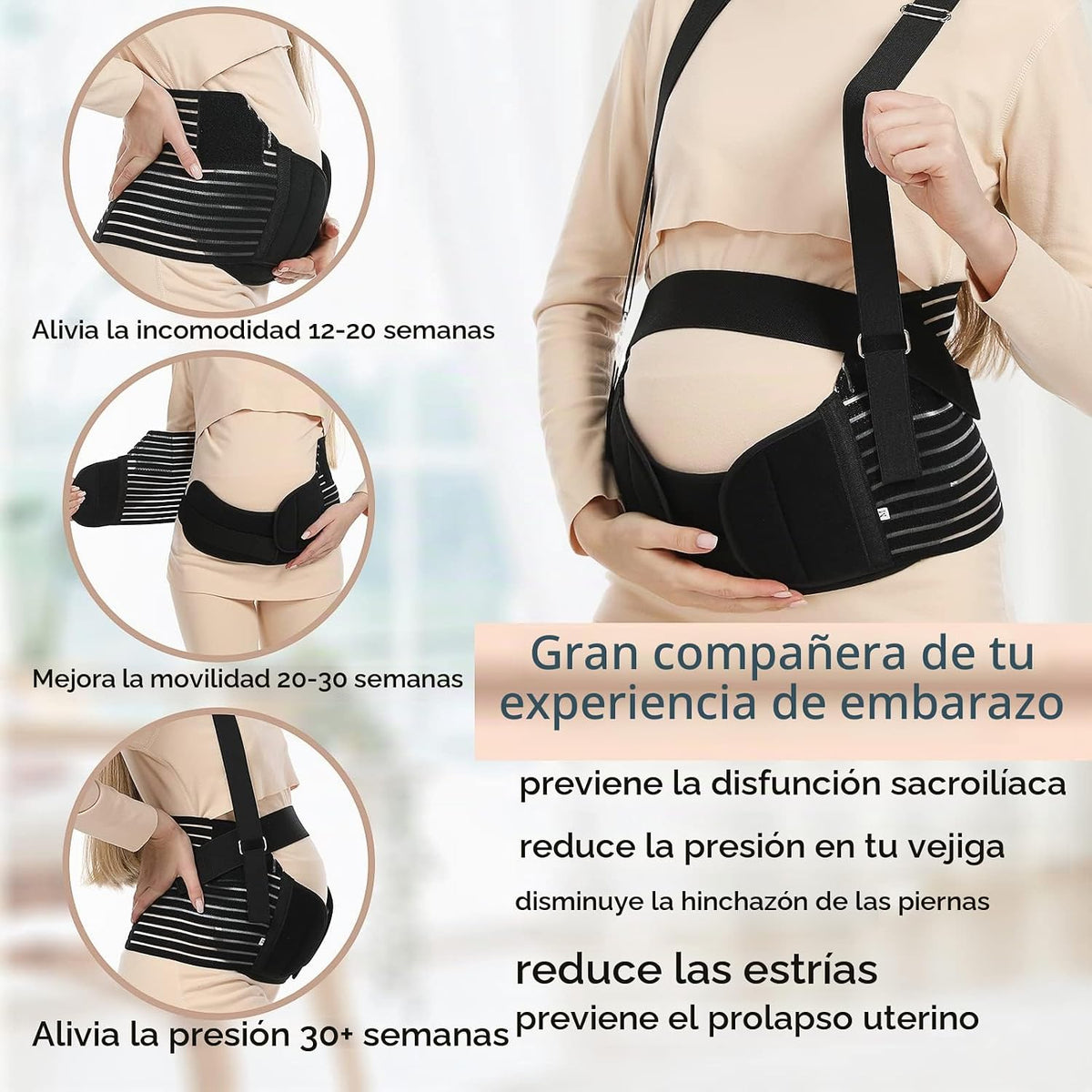 Evolway Bandas para el Vientre para Mujeres Embarazadas - Cinturón...
